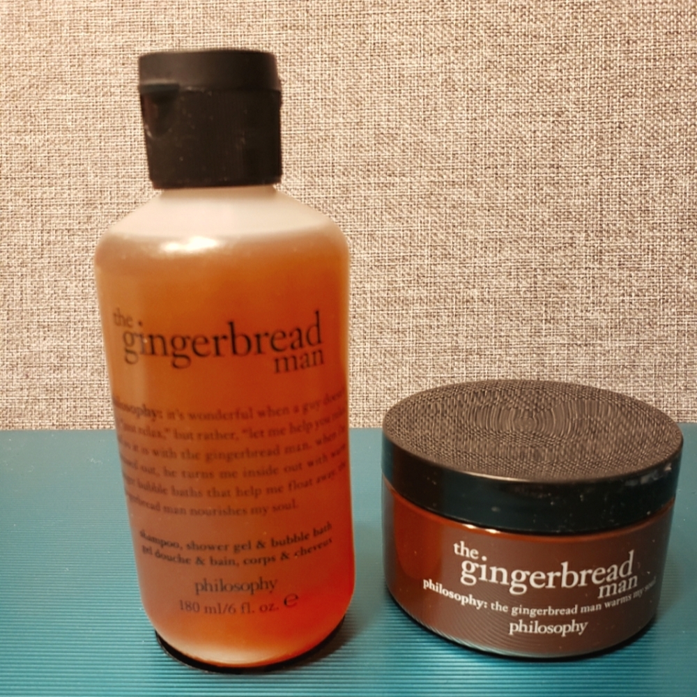 NEW Philosophy Set of Gingerbread Man Shower Gel & Body Souffle- Sealed